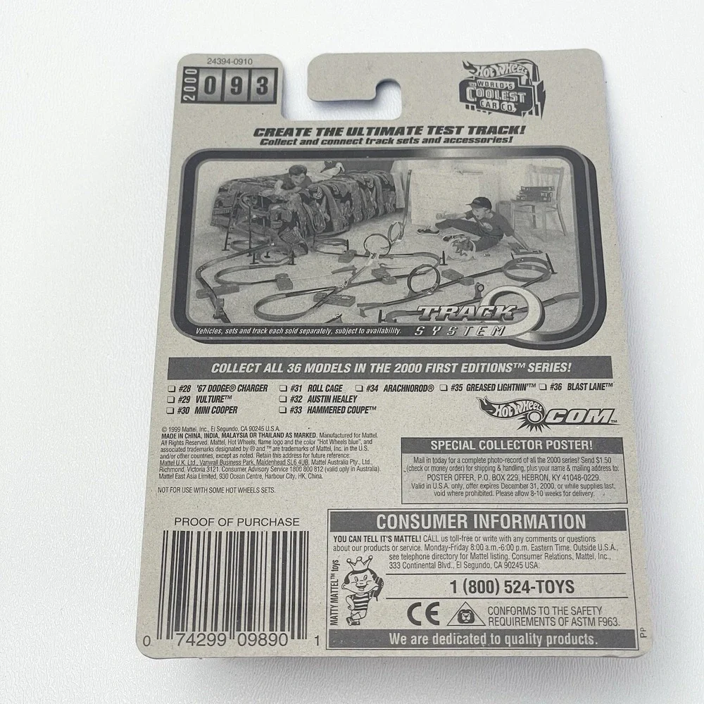 Hot Wheels 2000 First Editions Hammered Coupe 33 Of 36 Mattel Wheels